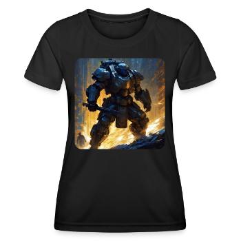 Dark Cyborg Android Warrior - T-shirt sport Femme - noir - Devant - AI Model Female 172 light (172cm)
