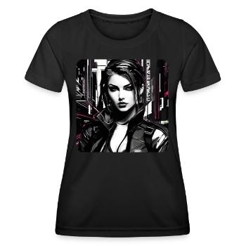 Cool Streetwear Gothic Girl - T-shirt sport Femme - noir - Devant - AI Model Female 172 light (172cm)