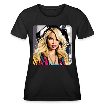 Sexy Streetwear Hip Hop Girl - Women's Functional T-Shirt - black - Front - AI Model Female 172 light (172cm)