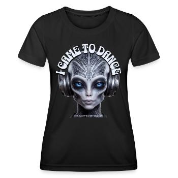 I CAME TO DANCE - Cool Humanoid with Headphones! - Women's Functional T-Shirt - black - Front - AI Model Female 172 light (172cm)