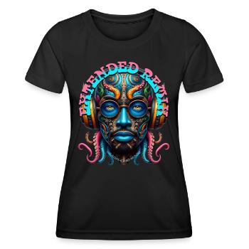 EXTENDED REMIX - Cool Dude with Headphones! - Women's Functional T-Shirt - black - Front - AI Model Female 172 light (172cm)