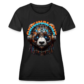 ORIGINAL MIX - Cool Panda with Headphones! - Women's Functional T-Shirt - black - Front - AI Model Female 172 light (172cm)