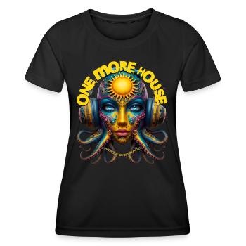 ONE MORE HOUSE - Cool Creature with Headphones! - Women's Functional T-Shirt - black - Front - AI Model Female 172 light (172cm)