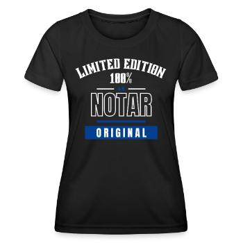 Limited Edition 100% - Notar - Original - Frauen Funktions-T-Shirt - Schwarz - Vorne - AI Model Female 172 light (172cm)