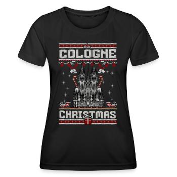 Cologne Köln Kölle Pull de Noël - T-shirt sport Femme - noir - Devant - AI Model Female 172 light (172cm)