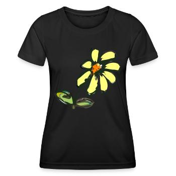 Vintage Flower - Women's Functional T-Shirt - black - Front - AI Model Female 172 light (172cm)