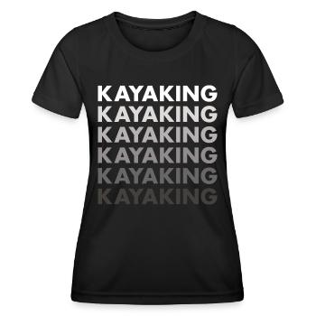 Kayaker Kayaking - Women's Functional T-Shirt - black - Front - AI Model Female 172 light (172cm)