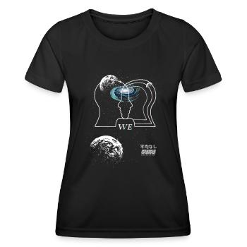 Beziehung Partner Japan retro Vaporwave E-Girl - Frauen Funktions-T-Shirt - Schwarz - Vorne - AI Model Female 172 light (172cm)