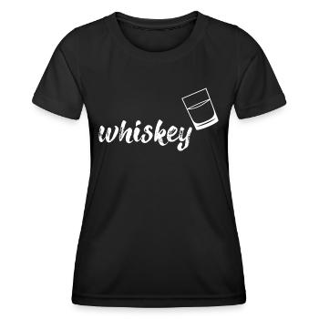 whisky, blanc - T-shirt sport Femme - noir - Devant - AI Model Female 172 light (172cm)