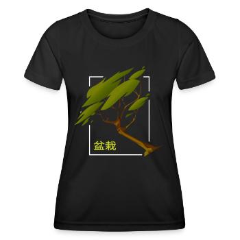 Bonsai Bonsai Garden Shohin Yamadori - Women's Functional T-Shirt - black - Front - AI Model Female 172 light (172cm)