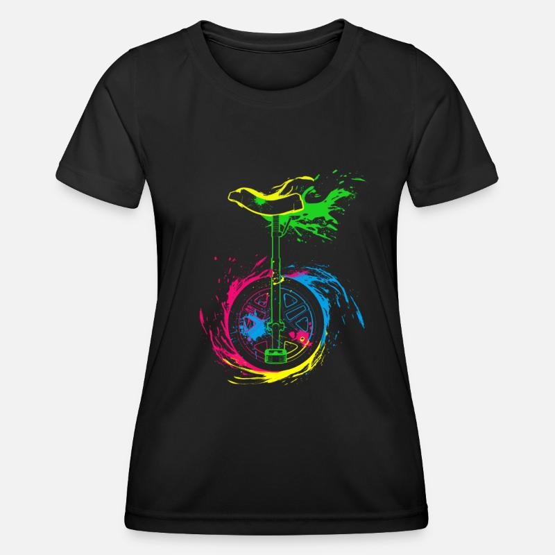 Splash Unicycle - Women's Functional T-Shirt - black