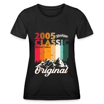 Original 2005 17. Geburtstag Geschenk Damen Herren - Frauen Funktions-T-Shirt - Schwarz - Vorne - AI Model Female 172 light (172cm)
