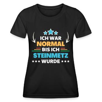 Ich war normal bis ich Steinmetz wurde - Frauen Funktions-T-Shirt - Schwarz - Vorne - AI Model Female 172 light (172cm)