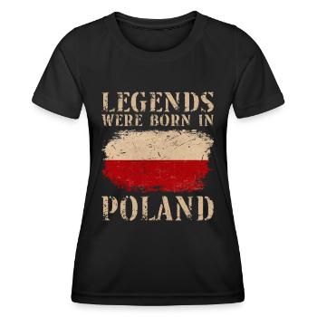 Vintage Design Drapeau Polonais Pologne - T-shirt sport Femme - noir - Devant - AI Model Female 172 light (172cm)
