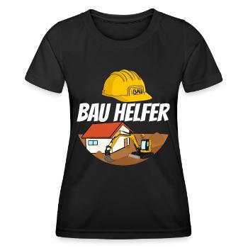 Bauhelfer Baustelle - Frauen Funktions-T-Shirt - Schwarz - Vorne - AI Model Female 172 light (172cm)