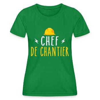 Site Manager - Women's Functional T-Shirt - kelly green - Front - AI Model Female 172 dark (172cm)
