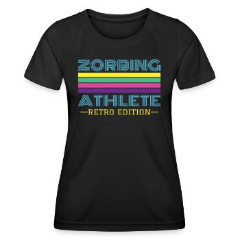 Drôle de Zorbing Rétro des années 90 - T-shirt sport Femme - noir - Devant - AI Model Female 172 light (172cm)
