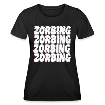 Glitched Zorbing Sport - T-shirt sport Femme - noir - Devant - AI Model Female 172 light (172cm)