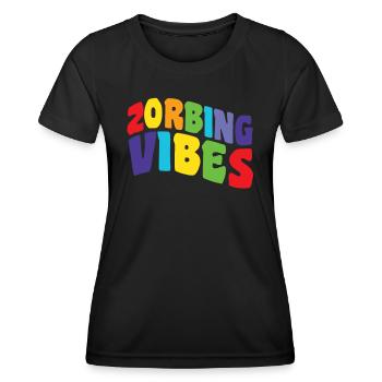 Zorbing Vibes Groovy Zorbing - Women's Functional T-Shirt - black - Front - AI Model Female 172 light (172cm)