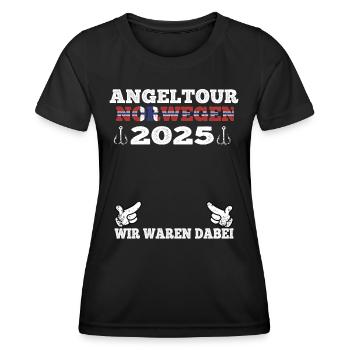 Nous y étions Voyage de pêche Norvège 2025 - T-shirt sport Femme - noir - Devant - AI Model Female 172 light (172cm)