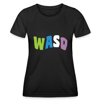 Groovy WASD Gaming - Frauen Funktions-T-Shirt - Schwarz - Vorne - AI Model Female 172 light (172cm)