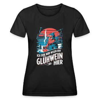 Lustiges Apres Ski - Frauen Funktions-T-Shirt - Schwarz - Vorne - AI Model Female 172 light (172cm)