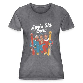 Tenue de soirée après-ski - T-shirt sport Femme - mélange sombre  - Devant - AI Model Female 172 light (172cm)