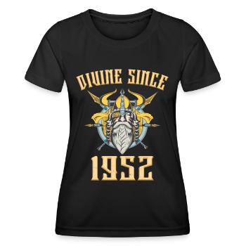 Dieu Viking, Divin Depuis 1952 Anniversaire 71 Ans - T-shirt sport Femme - noir - Devant - AI Model Female 172 light (172cm)