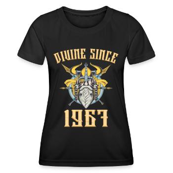 Dieu Viking, Divin Depuis 1967 Anniversaire 56 Ans - T-shirt sport Femme - noir - Devant - AI Model Female 172 light (172cm)