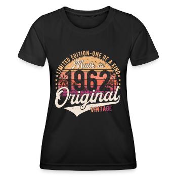 1962 Vintage Born Vintage Cadeau d’anniversaire - T-shirt sport Femme - noir - Devant - AI Model Female 172 light (172cm)