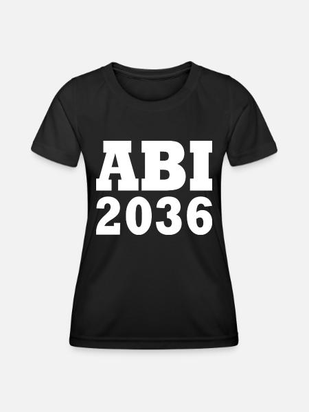 Abi 2036 - Frauen Funktions-T-Shirt - Schwarz