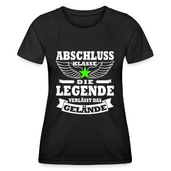 Abschlussklasse Abitur Realschulabschluss Schüler - Frauen Funktions-T-Shirt - Schwarz - Vorne - AI Model Female 172 light (172cm)