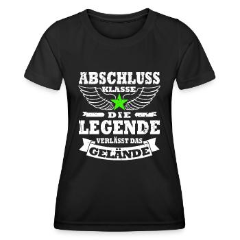 Abschlussklasse Abitur Realschulabschluss Schüler - Frauen Funktions-T-Shirt - Schwarz - Vorne - AI Model Female 172 light (172cm)