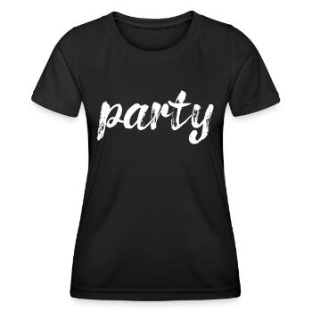 fête, blanc - T-shirt sport Femme - noir - Devant - AI Model Female 172 light (172cm)