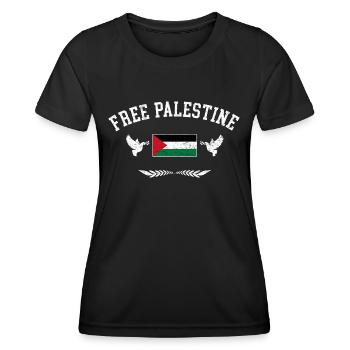 Free Palestine Freiheit Palästina Freies Palästina - Frauen Funktions-T-Shirt - Schwarz - Vorne - AI Model Female 172 light (172cm)