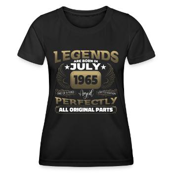 Légende Née en 1965 Cadeau d’anniversaire du 57 juillet - T-shirt sport Femme - noir - Devant - AI Model Female 172 light (172cm)