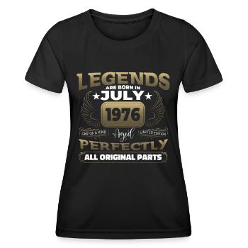 Legend Born 1976 July 46th Birthday Gift - Women's Functional T-Shirt - black - Front - AI Model Female 172 light (172cm)