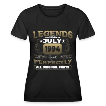 Légende Née en 1994 Cadeau d’anniversaire du 28 juillet - T-shirt sport Femme - noir - Devant - AI Model Female 172 light (172cm)