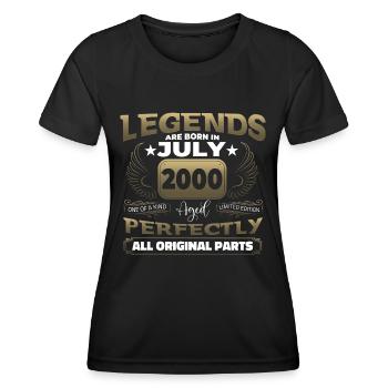 Legend Vintage 2000 July 22nd Birthday Gift - Women's Functional T-Shirt - black - Front - AI Model Female 172 light (172cm)