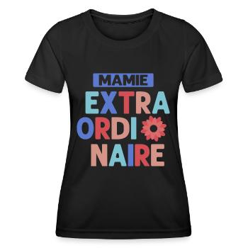 Mamie Extraordinaire Pour Meilleure Mamie - T-shirt sport Femme - noir - Devant - AI Model Female 172 light (172cm)