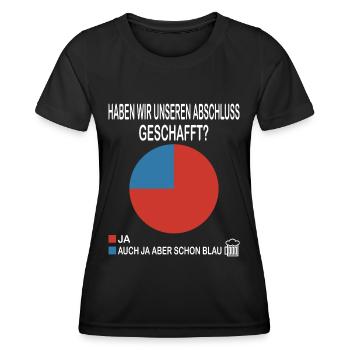 Abschluss Kreis Diagramm - Frauen Funktions-T-Shirt - Schwarz - Vorne - AI Model Female 172 light (172cm)