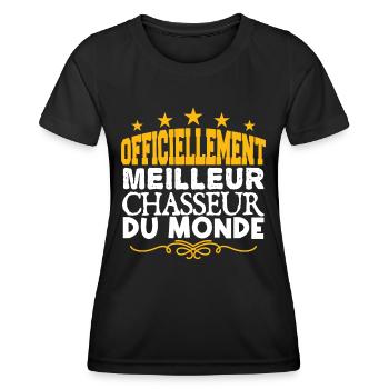 Chasseur | meilleur Chasseur | légende Chasseur - T-shirt sport Femme - noir - Devant - AI Model Female 172 light (172cm)