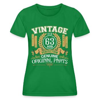 Jahrgang 63 Jahre alt - Geburtstagsgeschenk 63 Jahre alt - Frauen Funktions-T-Shirt - Kelly Green - Vorne - AI Model Female 172 dark (172cm)