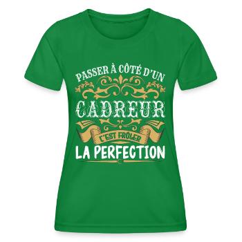 Le Meilleur Cadreur | Cadreur à la perfection - T-shirt sport Femme - vert - Devant - AI Model Female 172 dark (172cm)