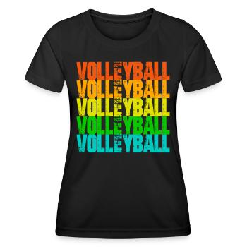 Volleyball Geschenk Sport Verein - Frauen Funktions-T-Shirt - Schwarz - Vorne - AI Model Female 172 light (172cm)