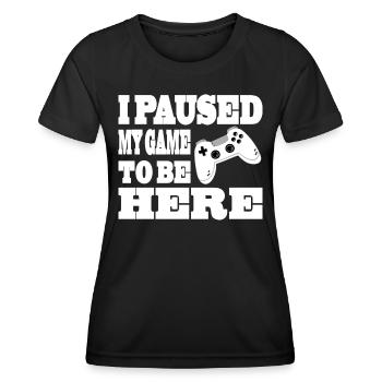 Gaming Retro Gift Idea - Women's Functional T-Shirt - black - Front - AI Model Female 172 light (172cm)