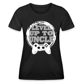 Onkel Gaming Retro Geschenkidee - Frauen Funktions-T-Shirt - Schwarz - Vorne - AI Model Female 172 light (172cm)