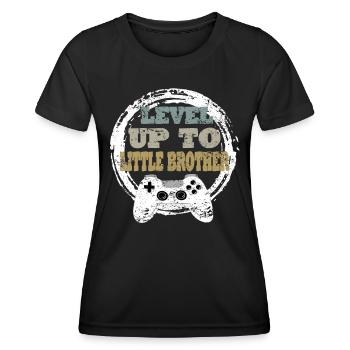 Bruder Gaming Retro Gift Idea - Women's Functional T-Shirt - black - Front - AI Model Female 172 light (172cm)