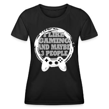 Gaming Retro Gift Idea - Women's Functional T-Shirt - black - Front - AI Model Female 172 light (172cm)