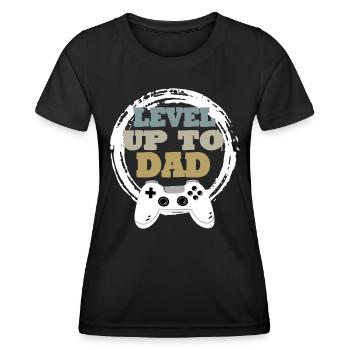 Daddy Gaming Retro Geschenkidee - Frauen Funktions-T-Shirt - Schwarz - Vorne - AI Model Female 172 light (172cm)